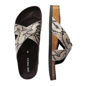 JOE FRESH Snake skin Print Sandals